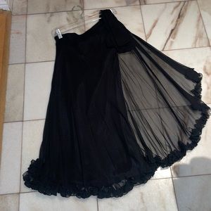 Black dress size 2  one shoulder vintage Marchesa dress never worn